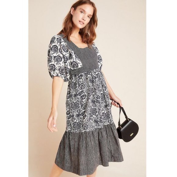 Anthropologie | NWT Adrienne Flounced Dress - Picture 1 of 16